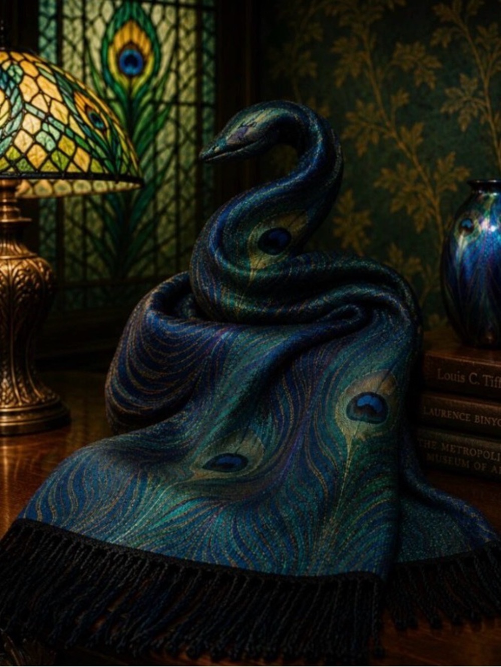 The Metropolitan Museum of Art Peacock Feather scarf - Picture 4 of 5